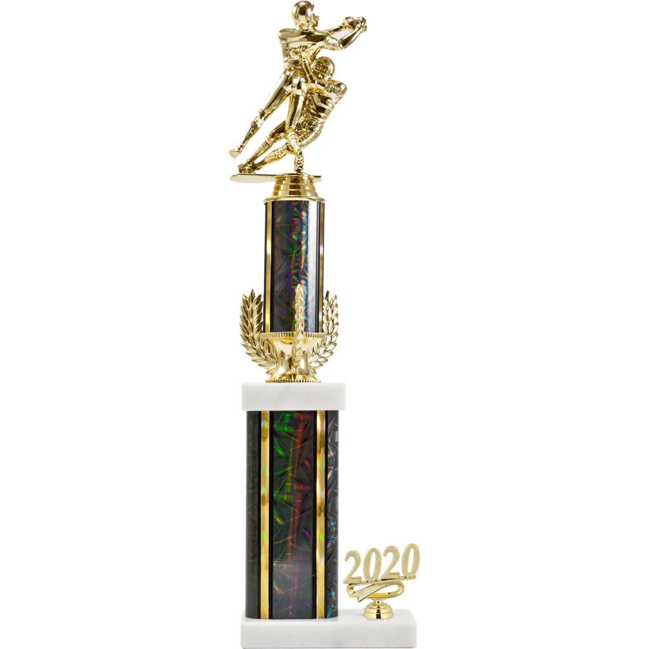 Tri-Wreath Two-Tier Trophy With Trim | Alliance Awards LLC.