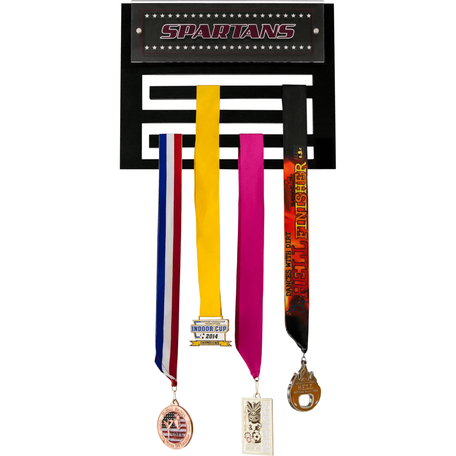 Custom Medallion Ribbon Display (Maze) | Alliance Awards LLC.
