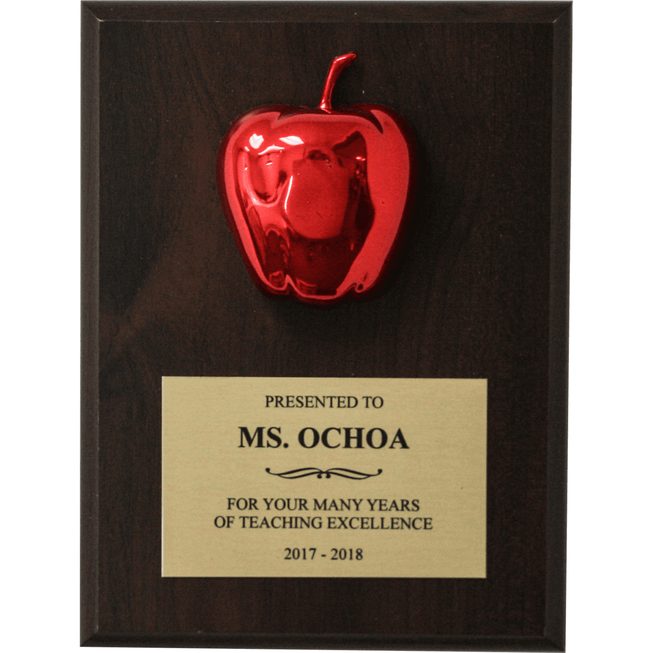 Red Apple Plaque | Alliance Awards LLC.