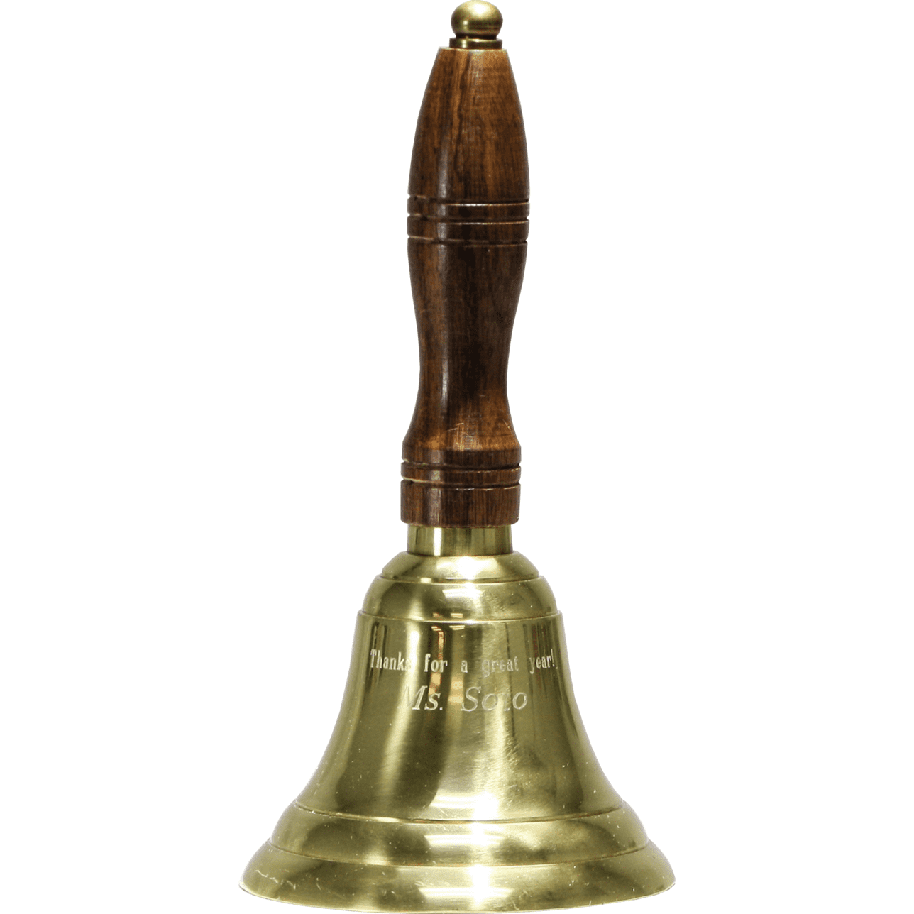 Brass Bell With Wood Handle | Alliance Awards LLC.