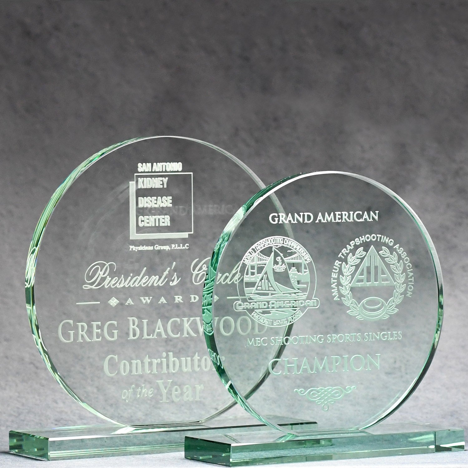 Jade Glass Circle | Alliance Awards LLC.