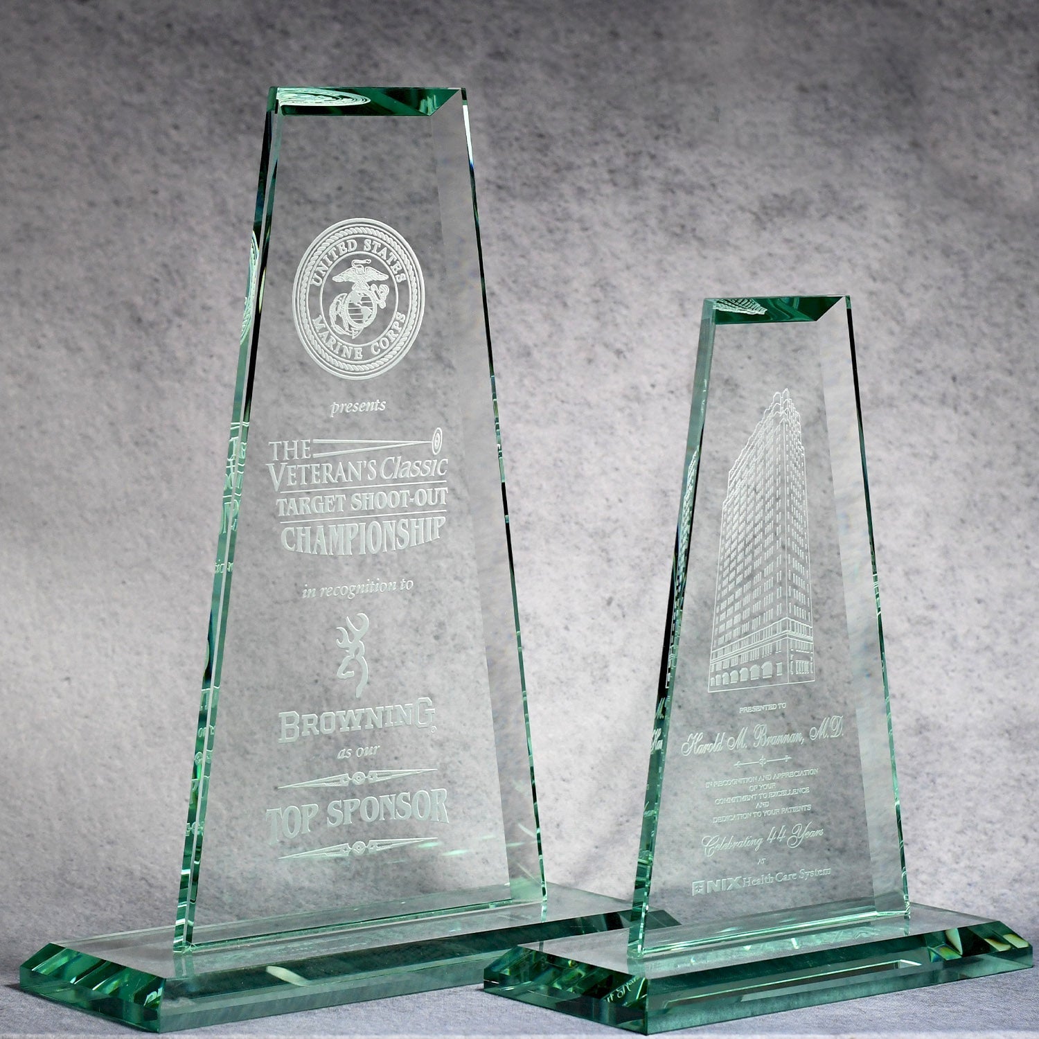 Jade Glass Tower | Alliance Awards LLC.