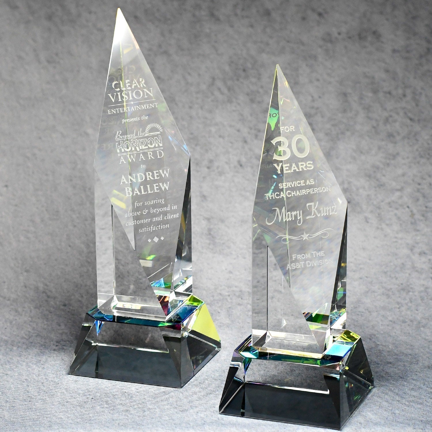 Spectra Color Crystal Spire | Alliance Awards LLC.