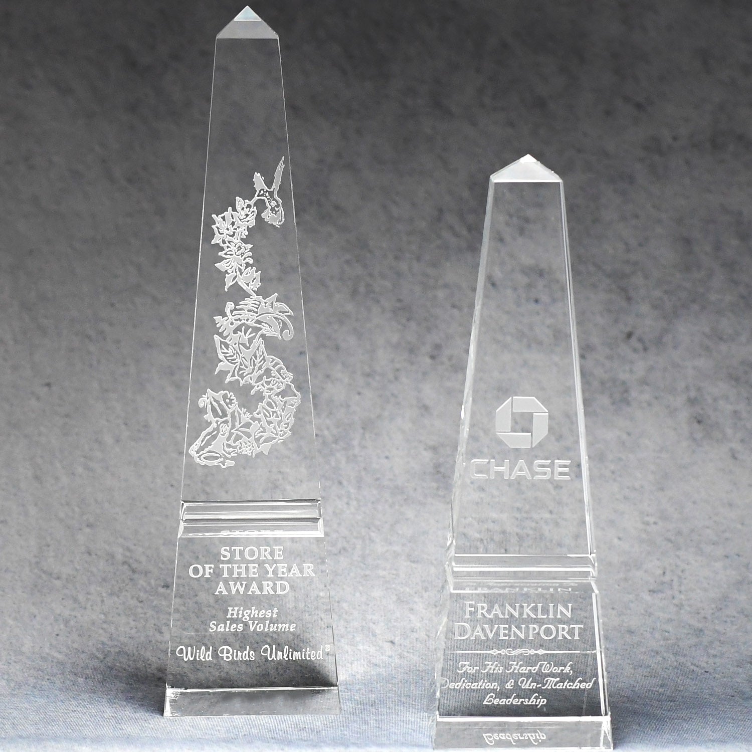 Optic Crystal Groove Obelisk | Alliance Awards LLC.