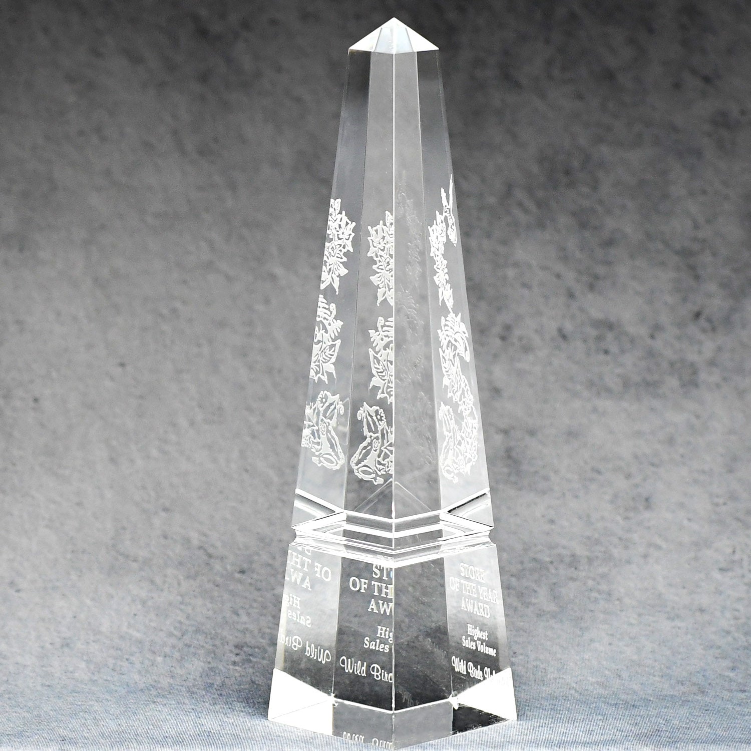 Optic Crystal Groove Obelisk | Alliance Awards LLC.