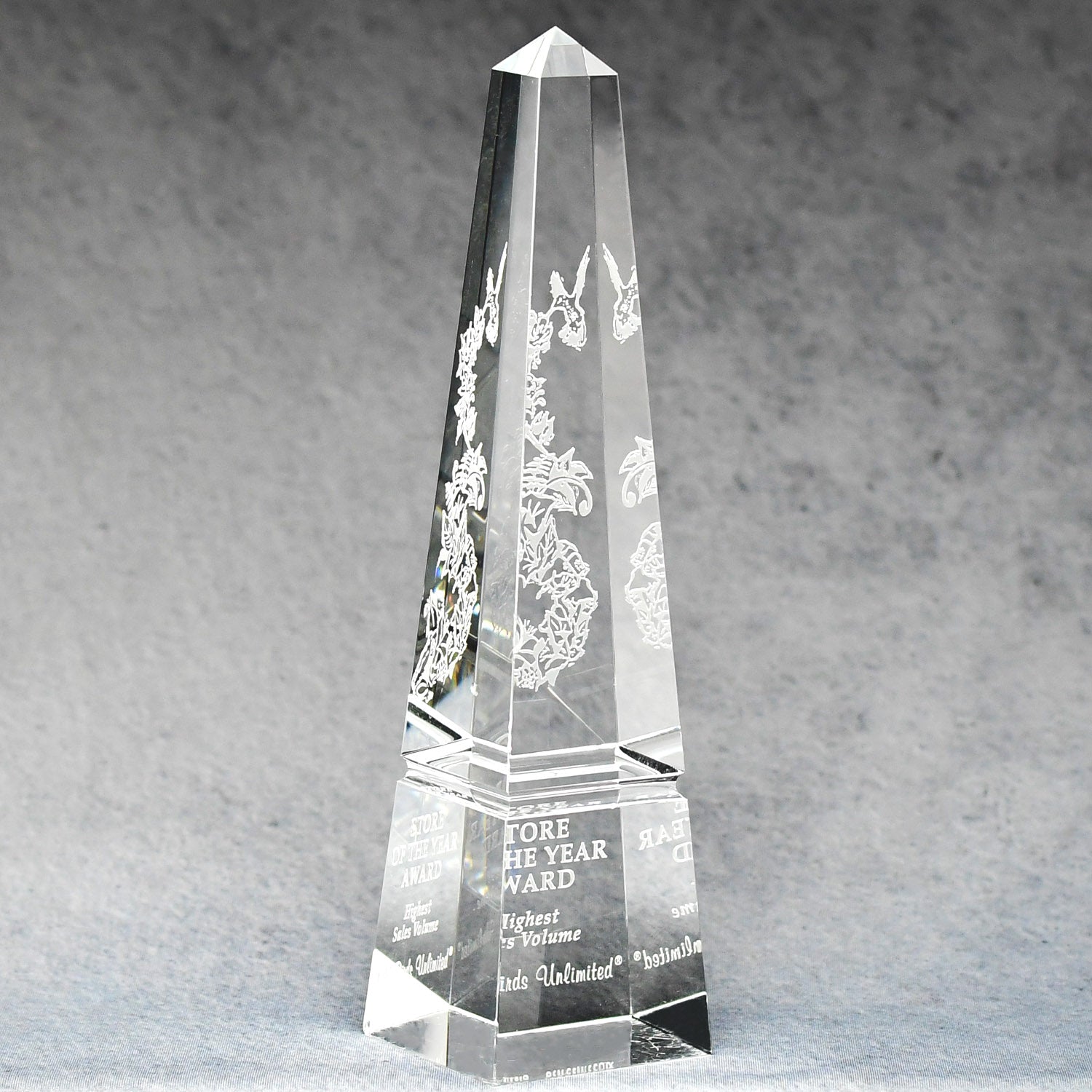 Optic Crystal Groove Obelisk | Alliance Awards LLC.