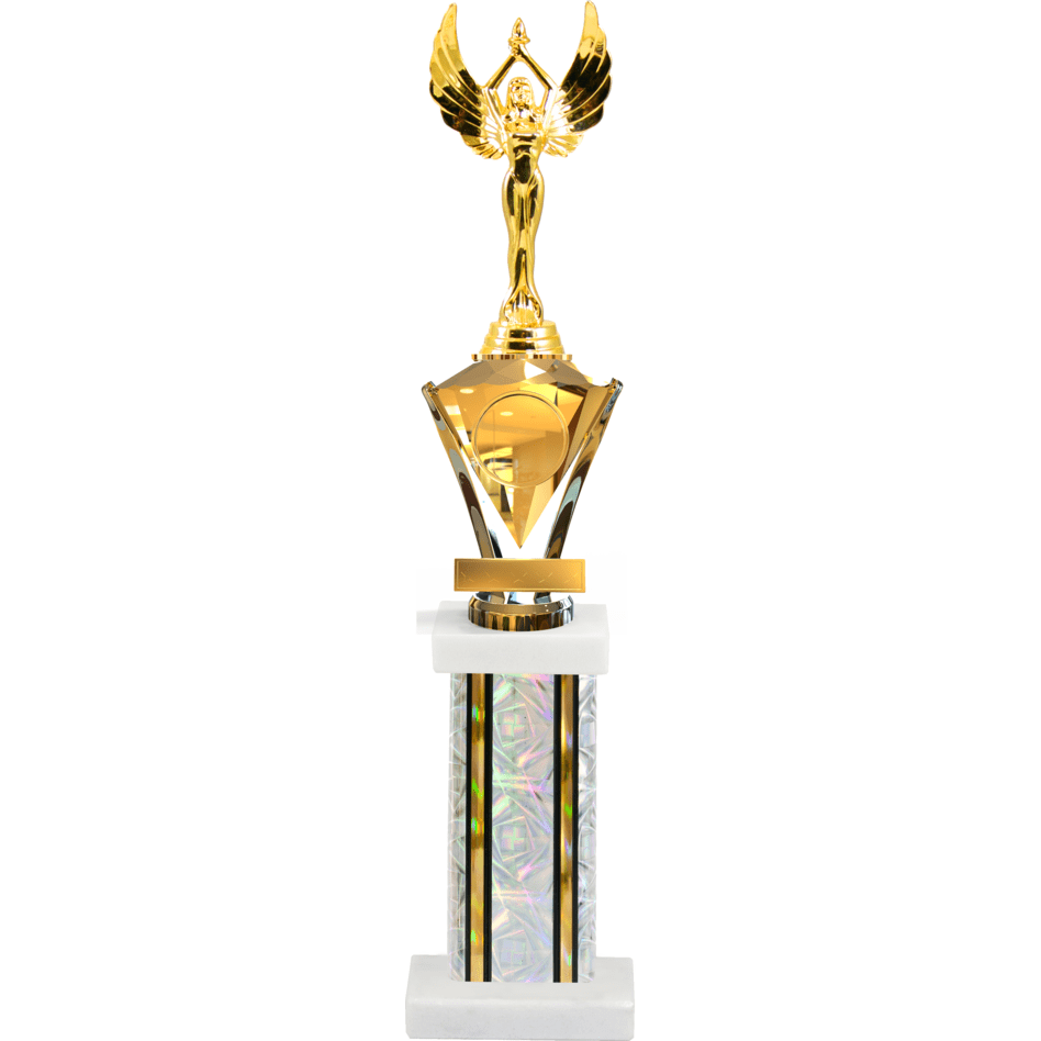 Jewel Series Trophy With A Square Column On A Marble Base | Alliance Awards LLC.