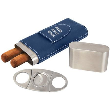 Leatherette Cigar Case With Cutter | Alliance Awards LLC.