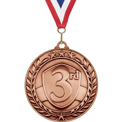 Wreath Antique Medallion - Gold, Silver, Bronze | Alliance Awards LLC.