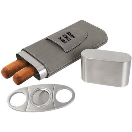 Leatherette Cigar Case With Cutter | Alliance Awards LLC.
