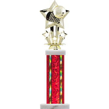 Star Theme Figure And Rectangle Column Trophy | Alliance Awards LLC.