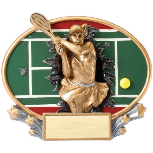 Female Tennis Burst Thru Silverstone Motion Award | Alliance Awards LLC.