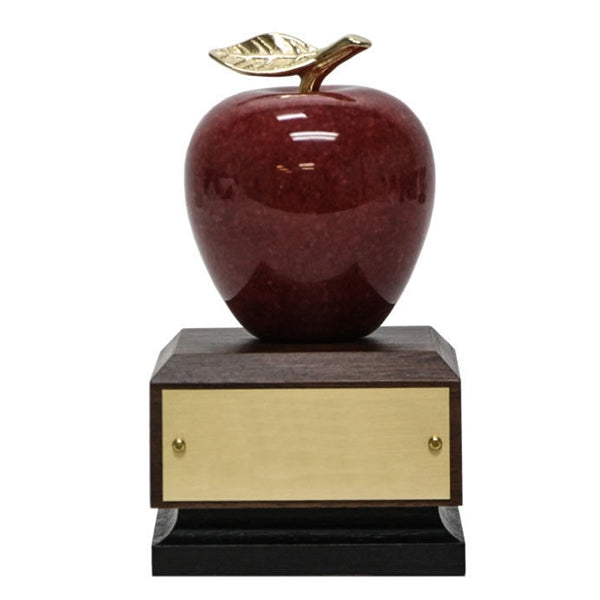 Red Marble Apple On Base | Alliance Awards LLC.