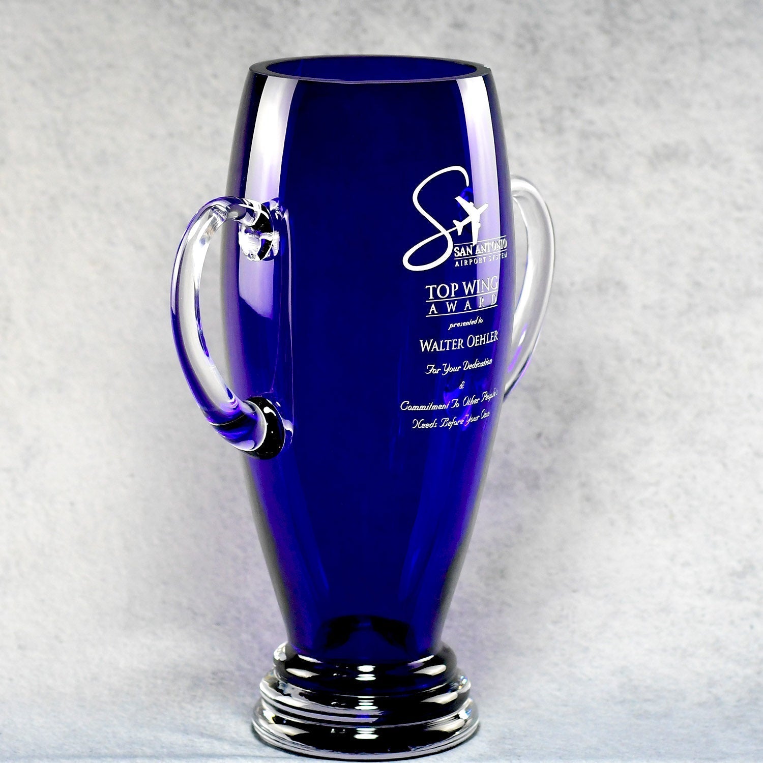 Tall Cobalt Blue Vase | Alliance Awards LLC.