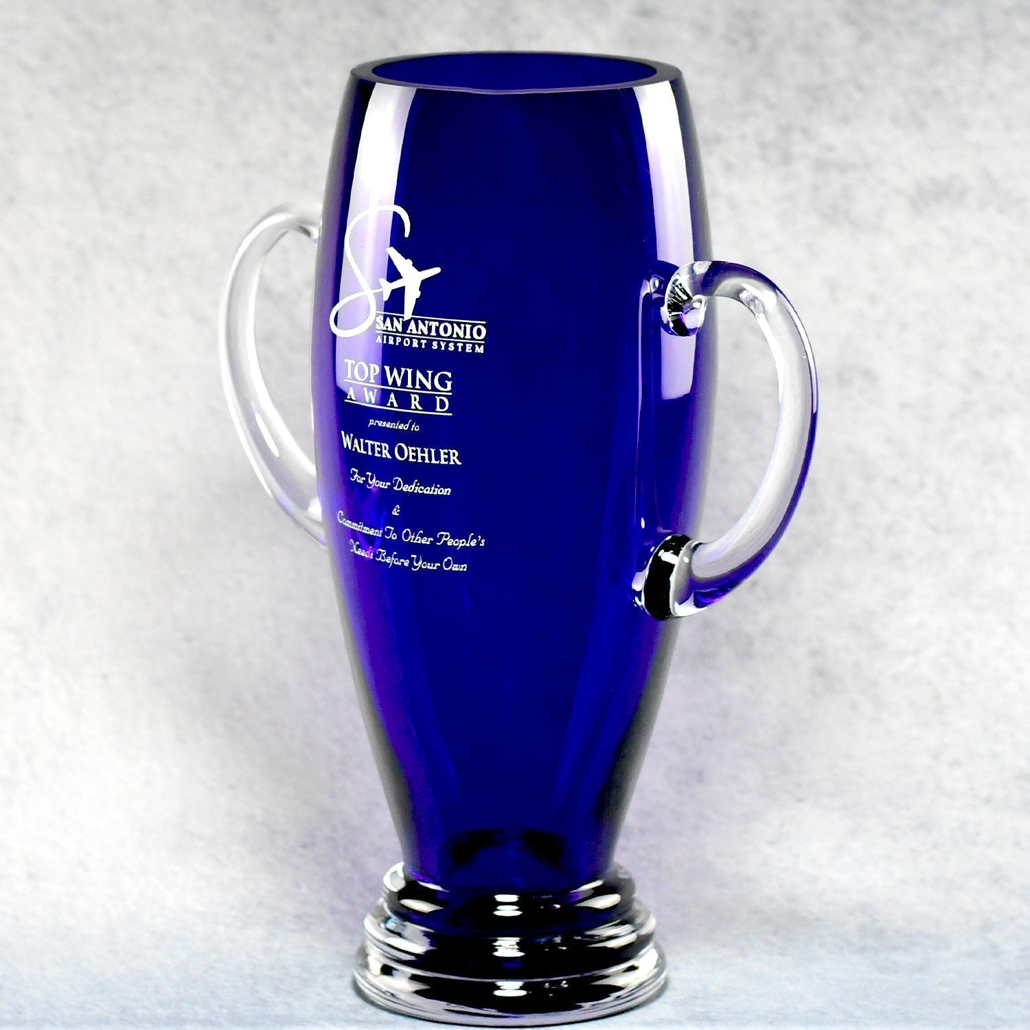 Tall Cobalt Blue Vase | Alliance Awards LLC.