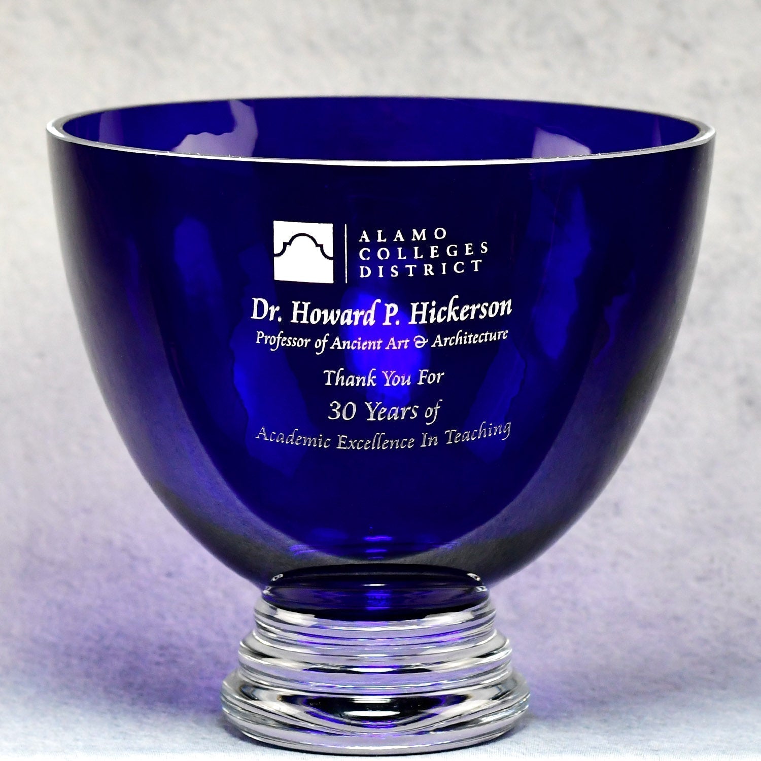 Cobalt Crystal Bowl | Alliance Awards LLC.