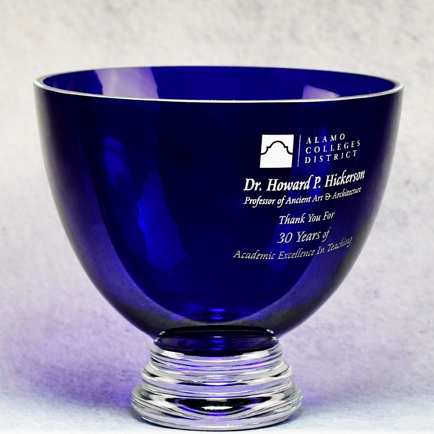 Cobalt Crystal Bowl | Alliance Awards LLC.