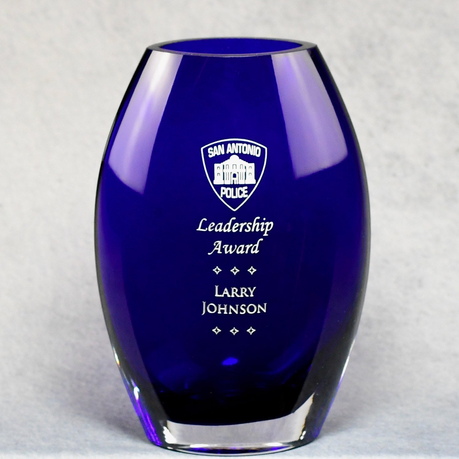 Cobalt Crystal Vase | Alliance Awards LLC.