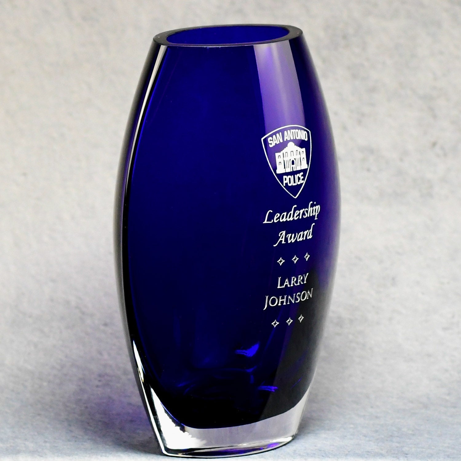 Cobalt Crystal Vase | Alliance Awards LLC.