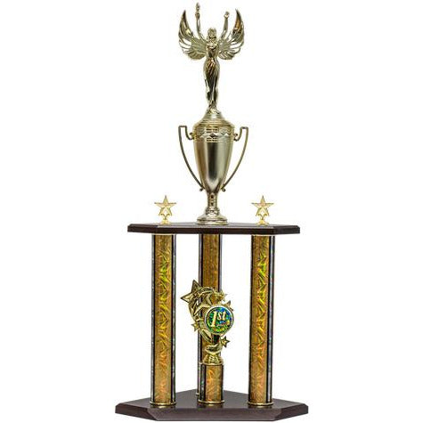 Two-Tier 3 Pillar Trophy | Alliance Awards LLC.